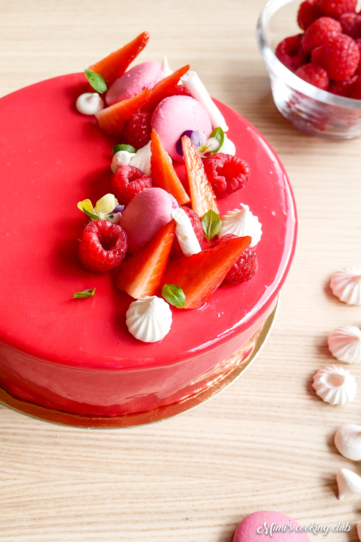 entremets framboise et champagne 