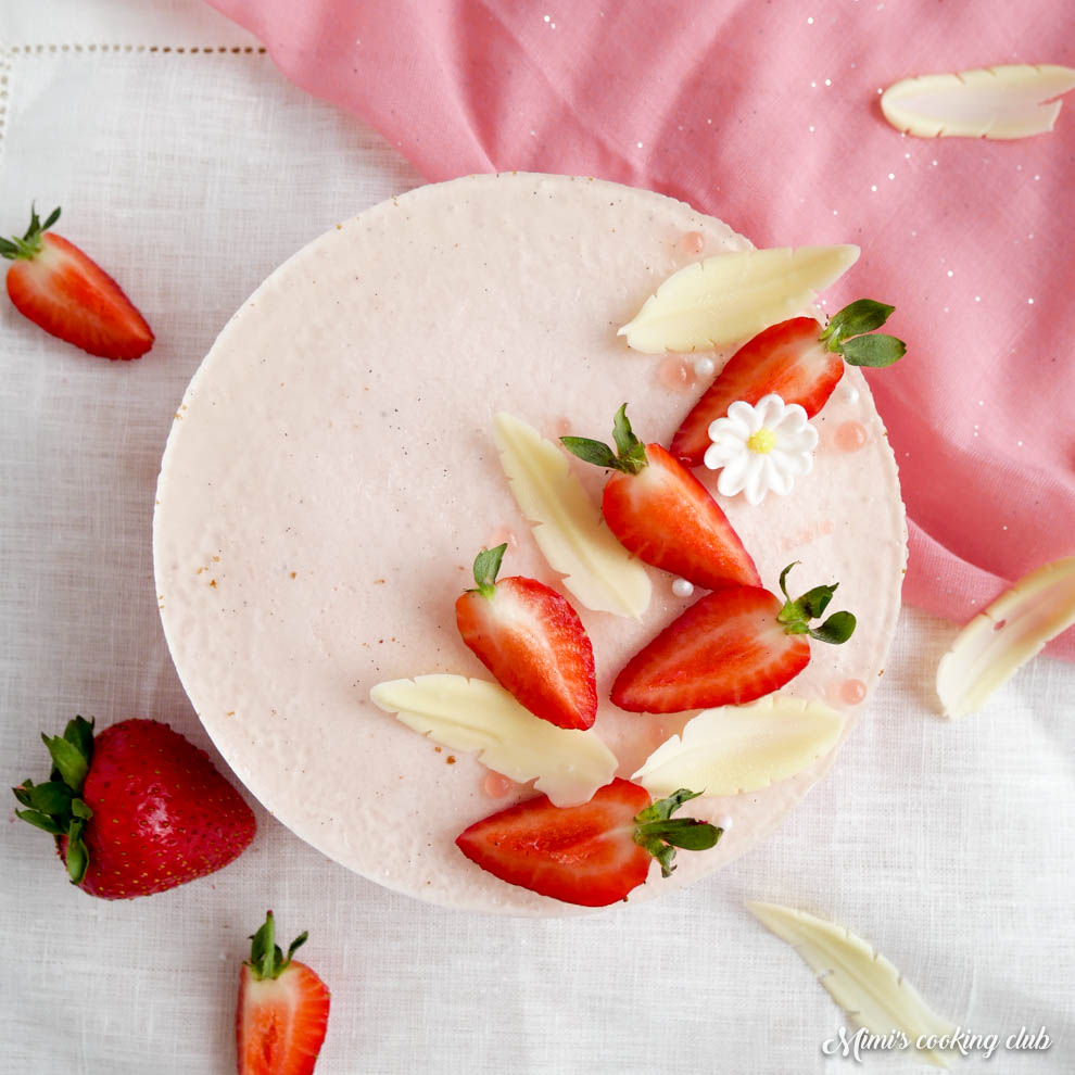 entremets fraise citron vert