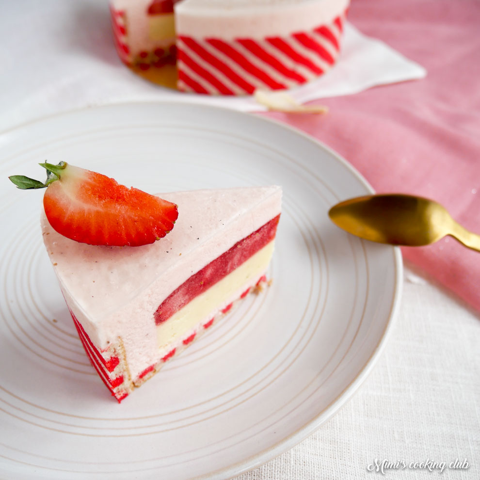 entremets fraise citron vert